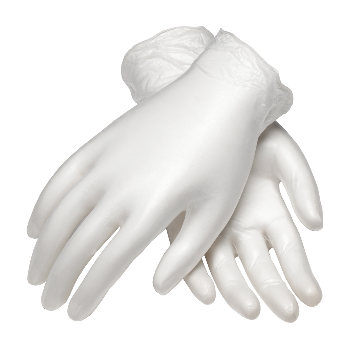 PIP® Ambi-dex® 64-V2000 Disposable Gloves, Vinyl, Translucent White, 9.4 in L, Powdered, 4 mil THK, Application Type: Industrial Grade, Ambidextrous Hand